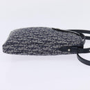 Christian Dior Trotter Canvas Shoulder Bag Navy Silver Auth 145522-4