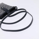 Christian Dior Trotter Canvas Shoulder Bag Navy Silver Auth 145522-7