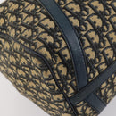 Christian Dior Trotter Canvas Boston Bag Navy Silver Auth 145523-11