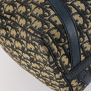 Christian Dior Trotter Canvas Boston Bag Navy Silver Auth 145523-13