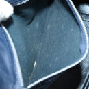 Christian Dior Trotter Canvas Boston Bag Navy Silver Auth 145523-18