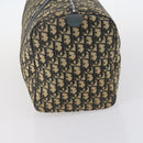 Christian Dior Trotter Canvas Boston Bag Navy Silver Auth 145523-4