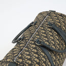 Christian Dior Trotter Canvas Boston Bag Navy Silver Auth 145523-6