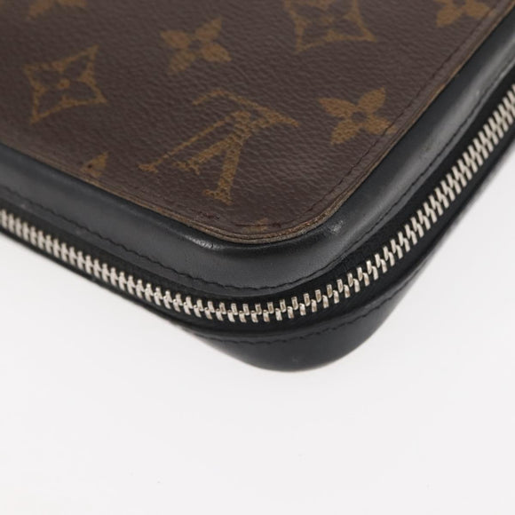 LOUIS VUITTON Monogram Macassar Zippy XL Long Wallet M61506 LV Auth 145534