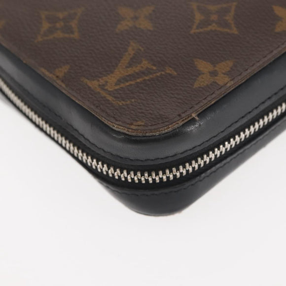 LOUIS VUITTON Monogram Macassar Zippy XL Long Wallet M61506 LV Auth 145534