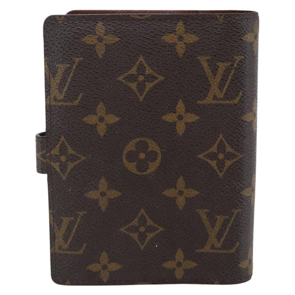 LOUIS VUITTON Monogram Agenda Partonaire PM Day Planner Cover R21029 Auth 145535