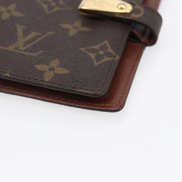 LOUIS VUITTON Monogram Agenda Partonaire PM Day Planner Cover R21029 Auth 145535