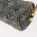 LOUIS VUITTON Monogram Denim Trousse Speedy GM Pouch Blue M95081 LV Auth 145538-17
