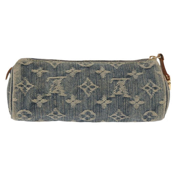 LOUIS VUITTON Monogram Denim Trousse Speedy GM Pouch Blue M95081 LV Auth 145538 - 0
