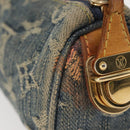 LOUIS VUITTON Monogram Denim Trousse Speedy GM Pouch Blue M95081 LV Auth 145538-5