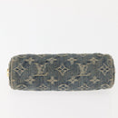 LOUIS VUITTON Monogram Denim Trousse Speedy GM Pouch Blue M95081 LV Auth 145538-6