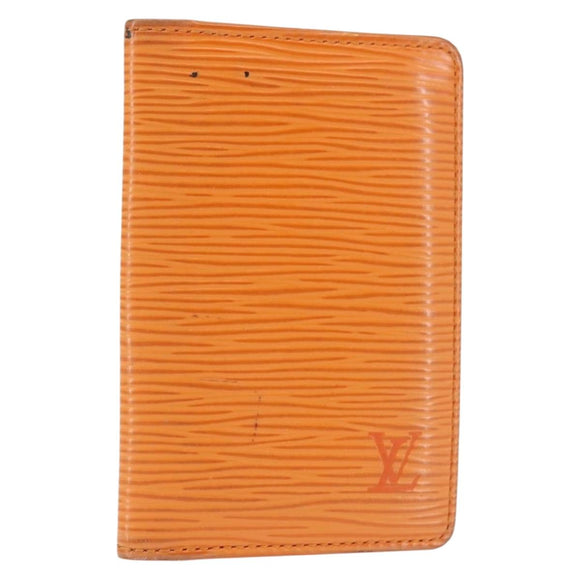 LOUIS VUITTON Epi Organizer De Poch Card Case Orange M6358H LV Auth 145541