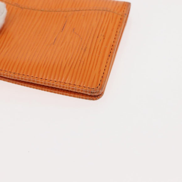 LOUIS VUITTON Epi Organizer De Poch Card Case Orange M6358H LV Auth 145541