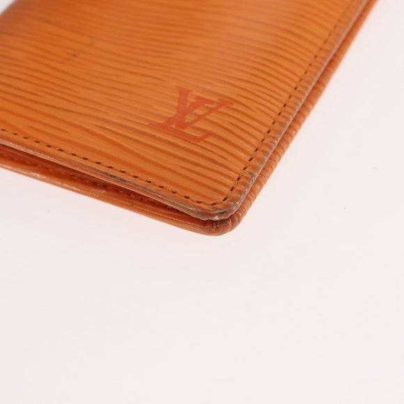 LOUIS VUITTON Epi Organizer De Poch Card Case Orange M6358H LV Auth 145541