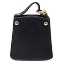 Salvatore Ferragamo Gancini Charm Leather Navy Gold Auth 145546-2