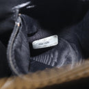 CHANEL Pouch Enamel Black Gold CC Auth 145547-12