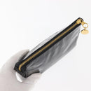 CHANEL Pouch Enamel Black Gold CC Auth 145547-5