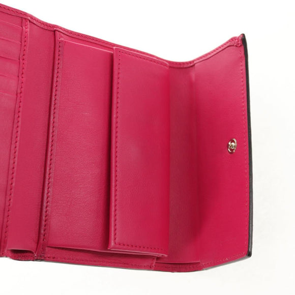 FENDI Zucca Canvas Trifold Wallet Multicolor Gold Auth 145553V