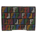 FENDI Zucca Canvas Trifold Wallet Multicolor Gold Auth 145553V-2