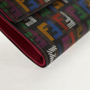 FENDI Zucca Canvas Trifold Wallet Multicolor Gold Auth 145553V-7