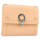 Salvatore Ferragamo Gancini Bifold Wallet Leather Pink Auth 145554-1