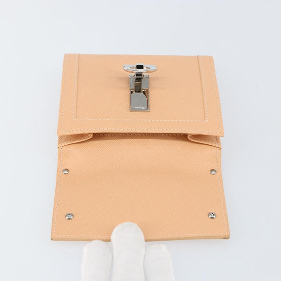 Salvatore Ferragamo Gancini Bifold Wallet Leather Pink Auth 145554