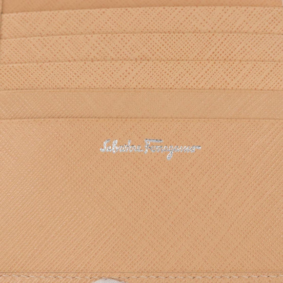 Salvatore Ferragamo Gancini Bifold Wallet Leather Pink Auth 145554