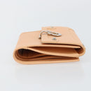 Salvatore Ferragamo Gancini Bifold Wallet Leather Pink Auth 145554-3