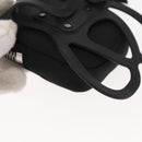 PRADA Tessuto Phone Holder Bag Nylon Black Silver Auth 145556-16