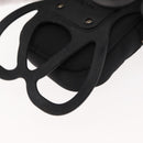 PRADA Tessuto Phone Holder Bag Nylon Black Silver Auth 145556-9