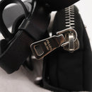 PRADA Tessuto Phone Holder Bag Nylon Black Silver Auth 145556-10