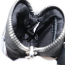 PRADA Tessuto Phone Holder Bag Nylon Black Silver Auth 145556-19