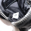 PRADA Tessuto Phone Holder Bag Nylon Black Silver Auth 145556-12