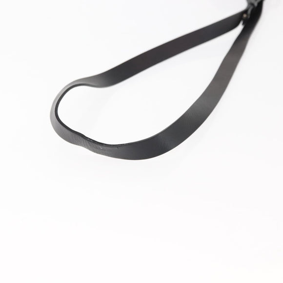 PRADA Tessuto Phone Holder Bag Nylon Black Silver Auth 145556