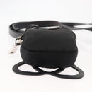 PRADA Tessuto Phone Holder Bag Nylon Black Silver Auth 145556-5