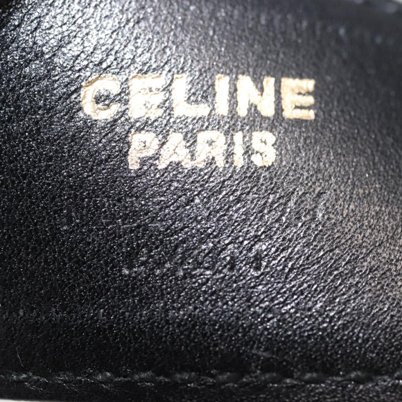 CELINE Belt Suede 32.3"" Black Gold Auth 145558