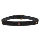 CELINE Belt Suede 32.3"" Black Gold Auth 145558-2