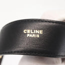 CELINE Belt Suede 32.3"" Black Gold Auth 145558-9