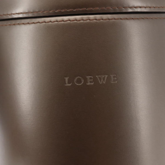 LOEWE Hand Bag Leather Brown Auth 145559