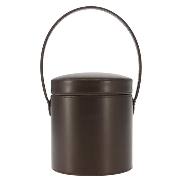 LOEWE Hand Bag Leather Brown Auth 145559