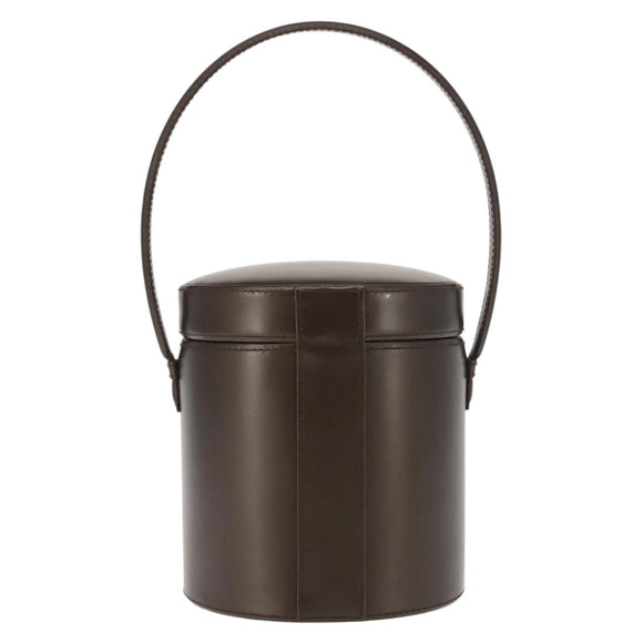 LOEWE Hand Bag Leather Brown Auth 145559