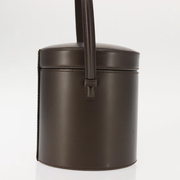 LOEWE Hand Bag Leather Brown Auth 145559