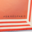 HERMES Carre 90 Scarf ""18-3-7"" Silk Orange Auth 145562-13