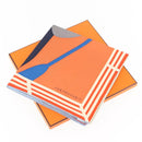 HERMES Carre 90 Scarf ""18-3-7"" Silk Orange Auth 145562-12