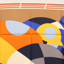 HERMES Carre 90 Scarf ""18-3-7"" Silk Orange Auth 145562-3