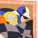 HERMES Carre 90 Scarf ""18-3-7"" Silk Orange Auth 145562-4