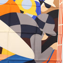 HERMES Carre 90 Scarf ""18-3-7"" Silk Orange Auth 145562-7