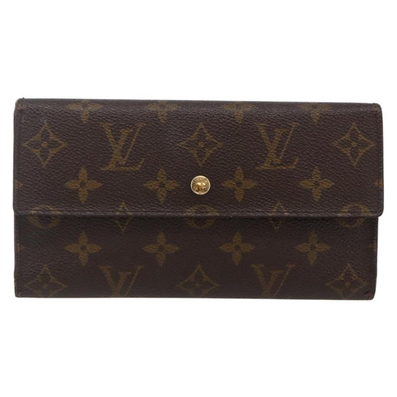 LOUIS VUITTON Monogram Portefeuille International Wallet M61217 Auth 145565