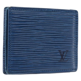 LOUIS VUITTON Epi Porte Monnaie Boite Coin Purse Blue M63695 LV Auth 145568