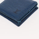 LOUIS VUITTON Epi Porte Monnaie Boite Coin Purse Blue M63695 LV Auth 145568-14